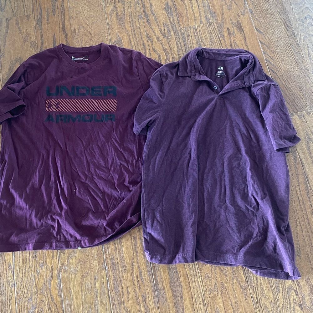 Men’s maroon top bundle